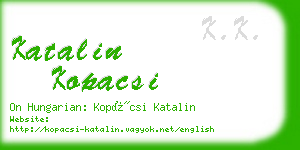 katalin kopacsi business card